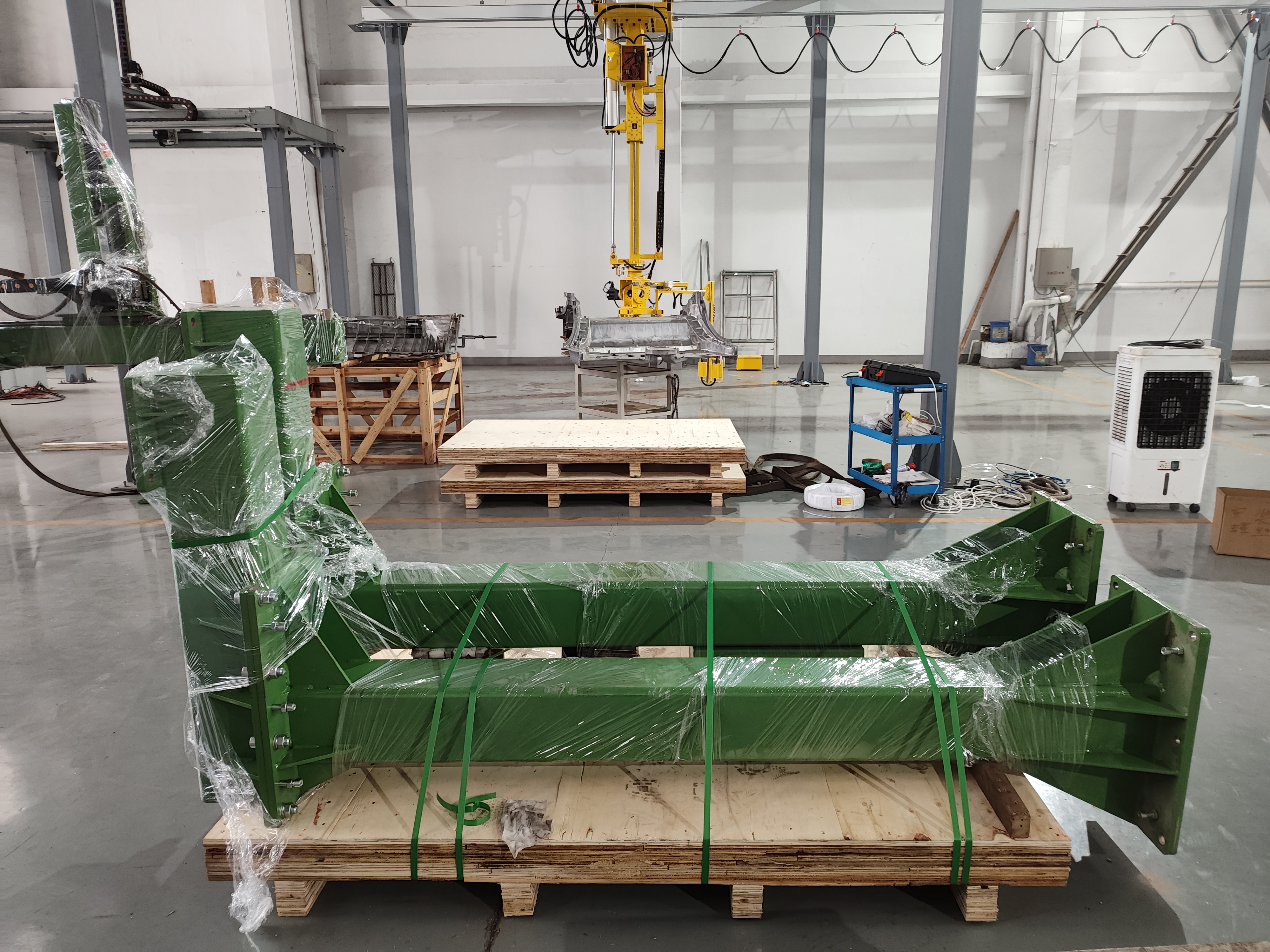 全自動桁架機(jī)械手配套輸送線車間打包圖